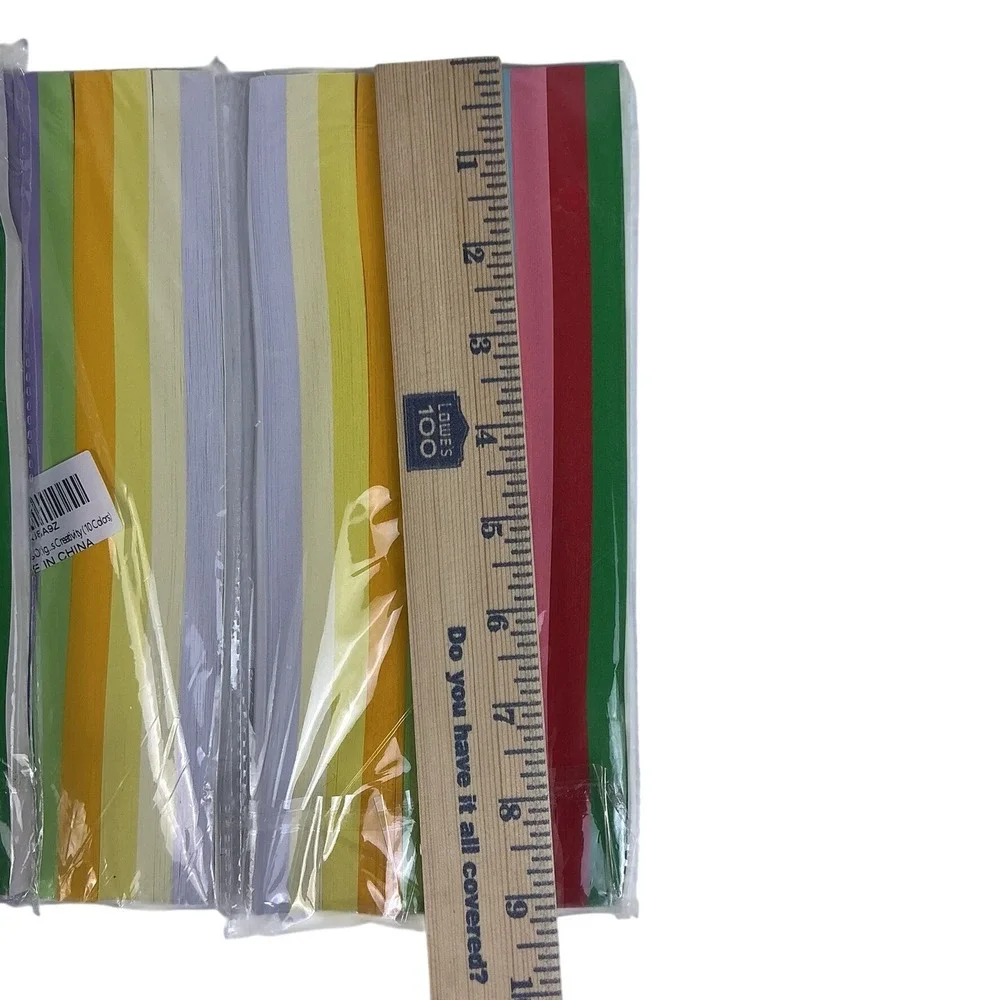 Paper Quilling Strips Multicolor Craft Paper‎ Sealed Assorted Colors Lot